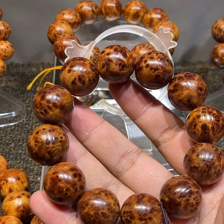 柏木（崖柏）手串/手链2.0陈化黑金刚小爆满瘤疤手串