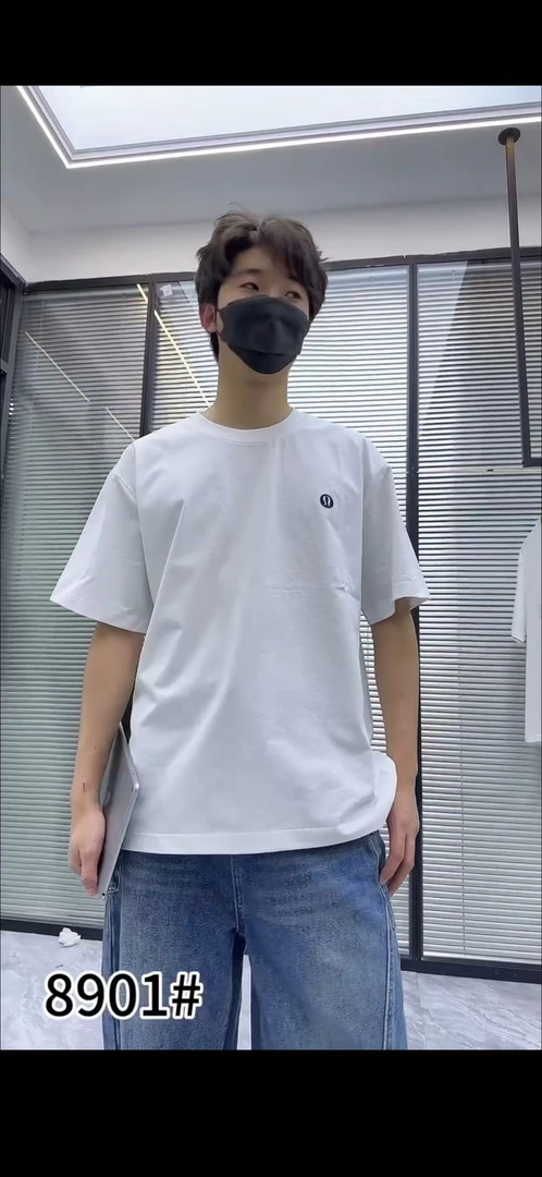 白T水洗休闲夏季薄款情侣T恤青少年纯色短袖8901