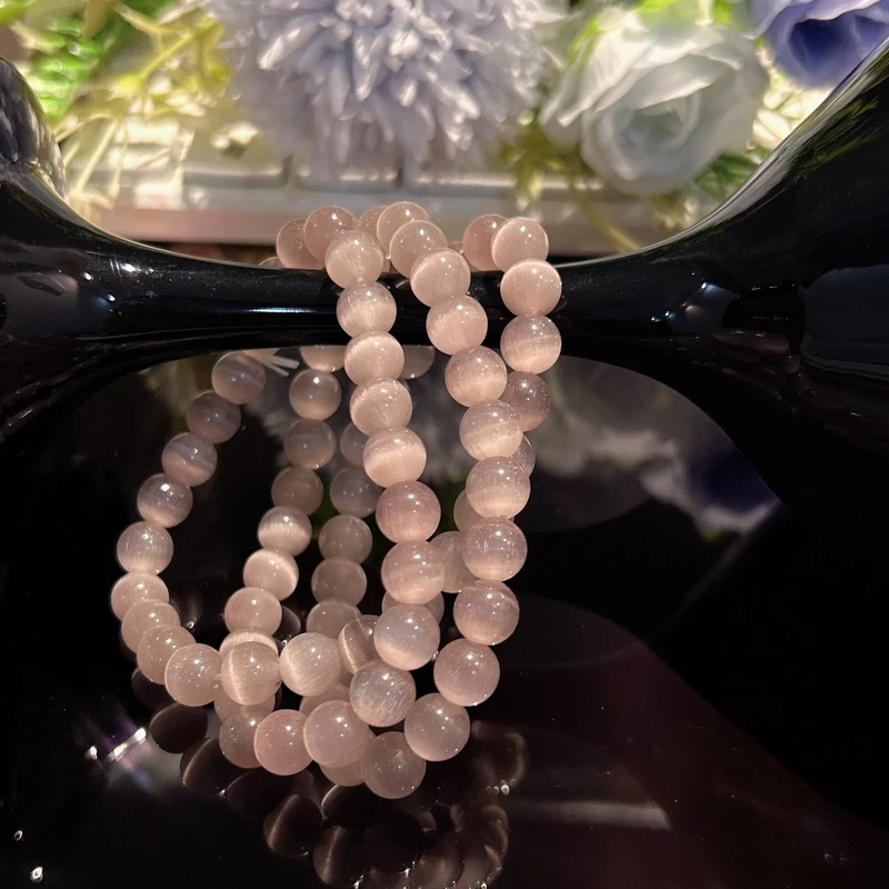 A721 卡8三圈卡其猫项链手串[多样性发一]