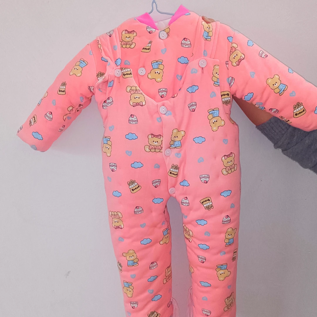 长爬款斜襟系带A类长袖哈衣通用冬季秋冬爬服极简风