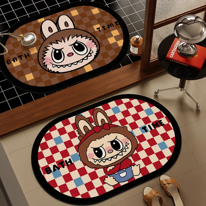 labubu浴室吸水硅藻泥地垫厕所卫生间进门防滑速干垫脚垫拉布布