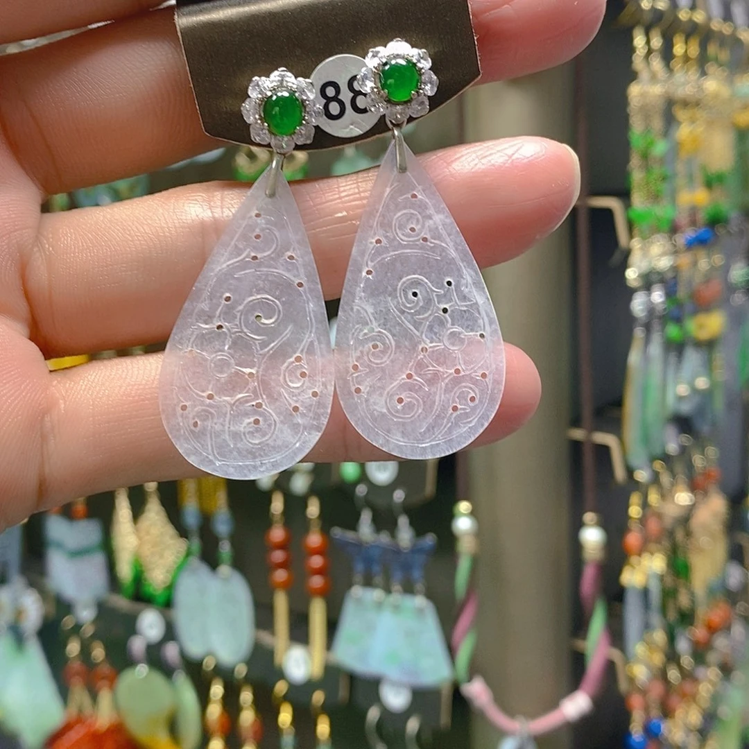 未镶嵌翡翠耳饰翡翠