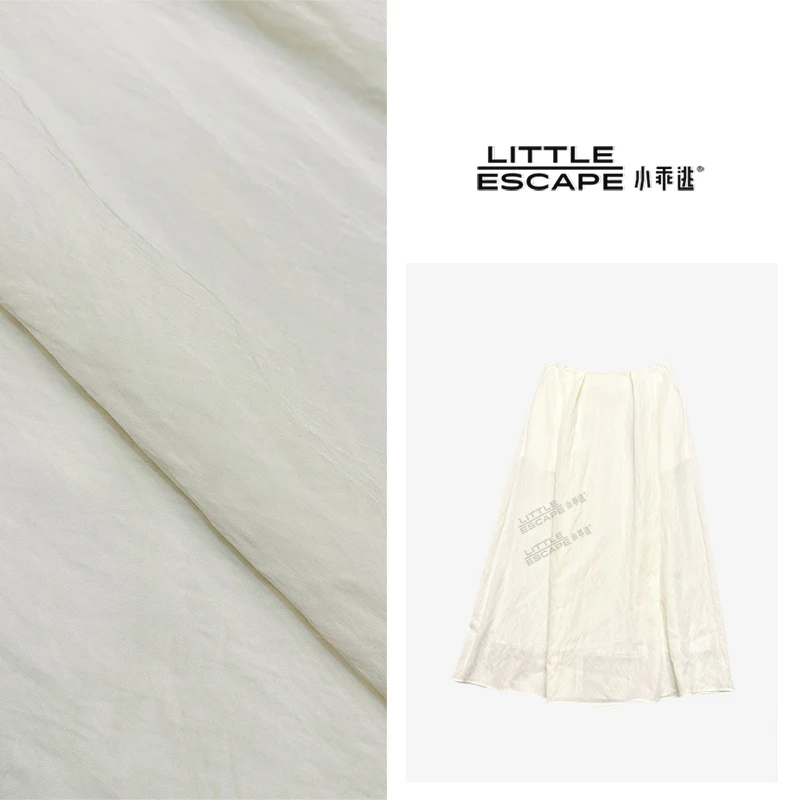 小乖逃20 休闲高腰白色半裙中长裙薄款宽松时尚百搭夏季DD2656
