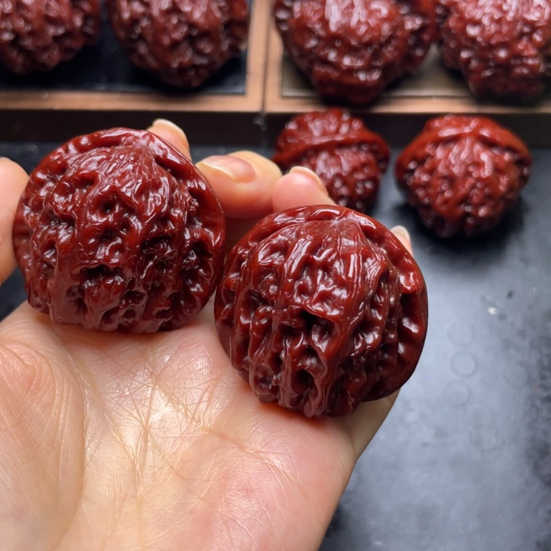 吊坠文玩核桃白狮子