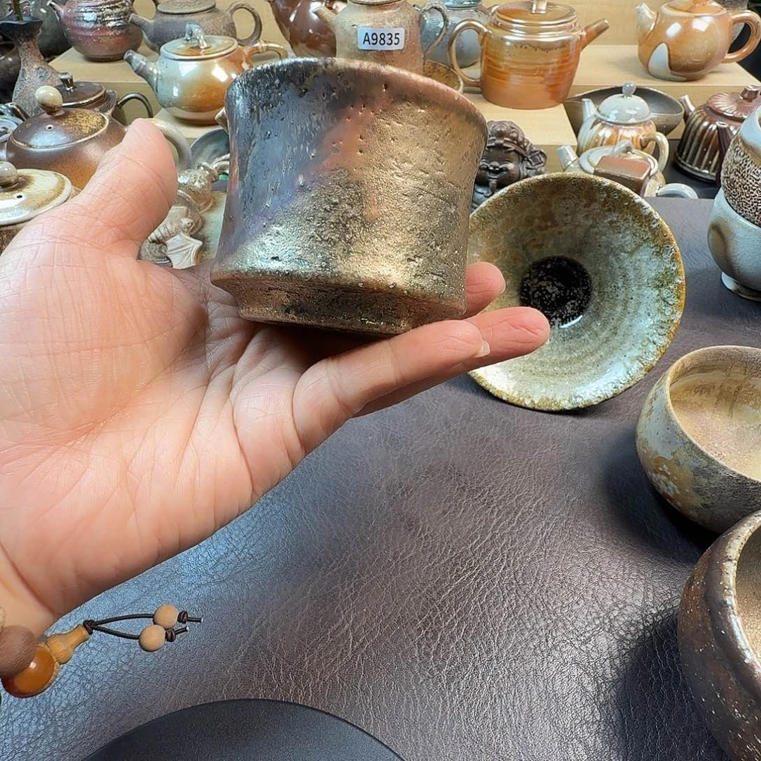 手工手作柴烧主人杯