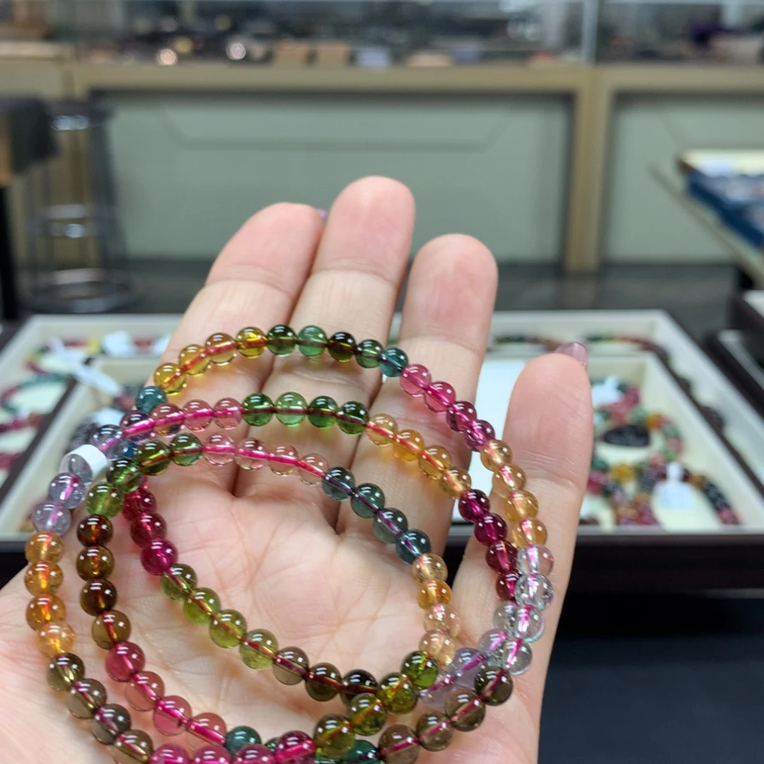 碧玺手链未镶嵌5毫米左右