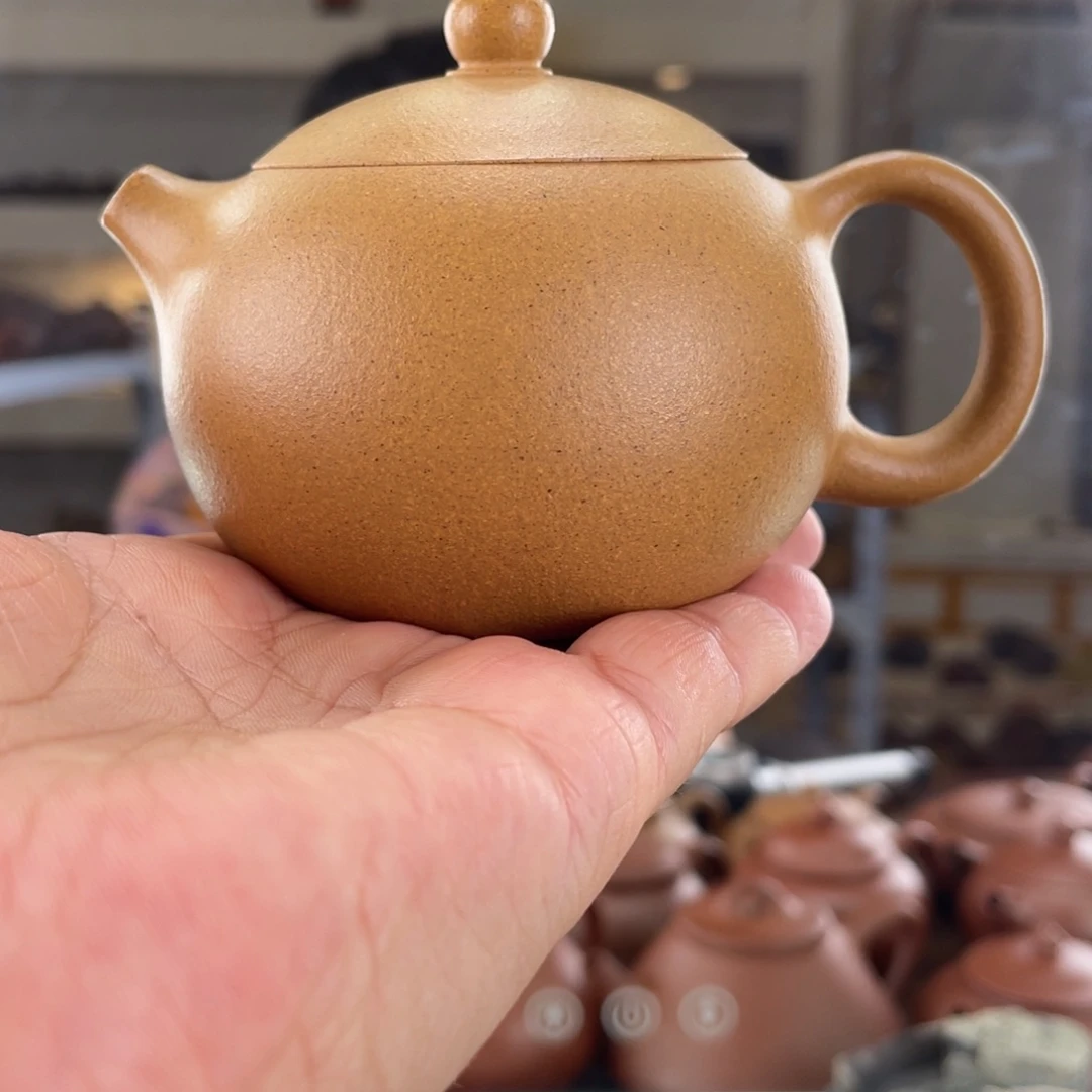 茶壶紫砂黄金段手磨料西施150cc