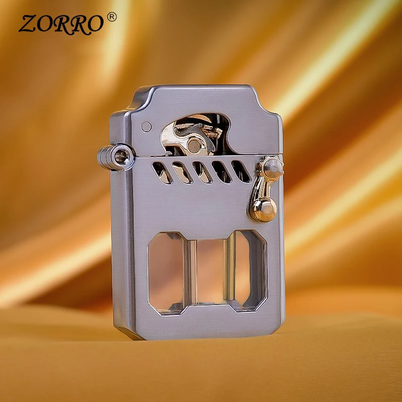 ZORRO佐罗正品 创意煤油打火机 透明可视油仓 送生日礼物男士必备