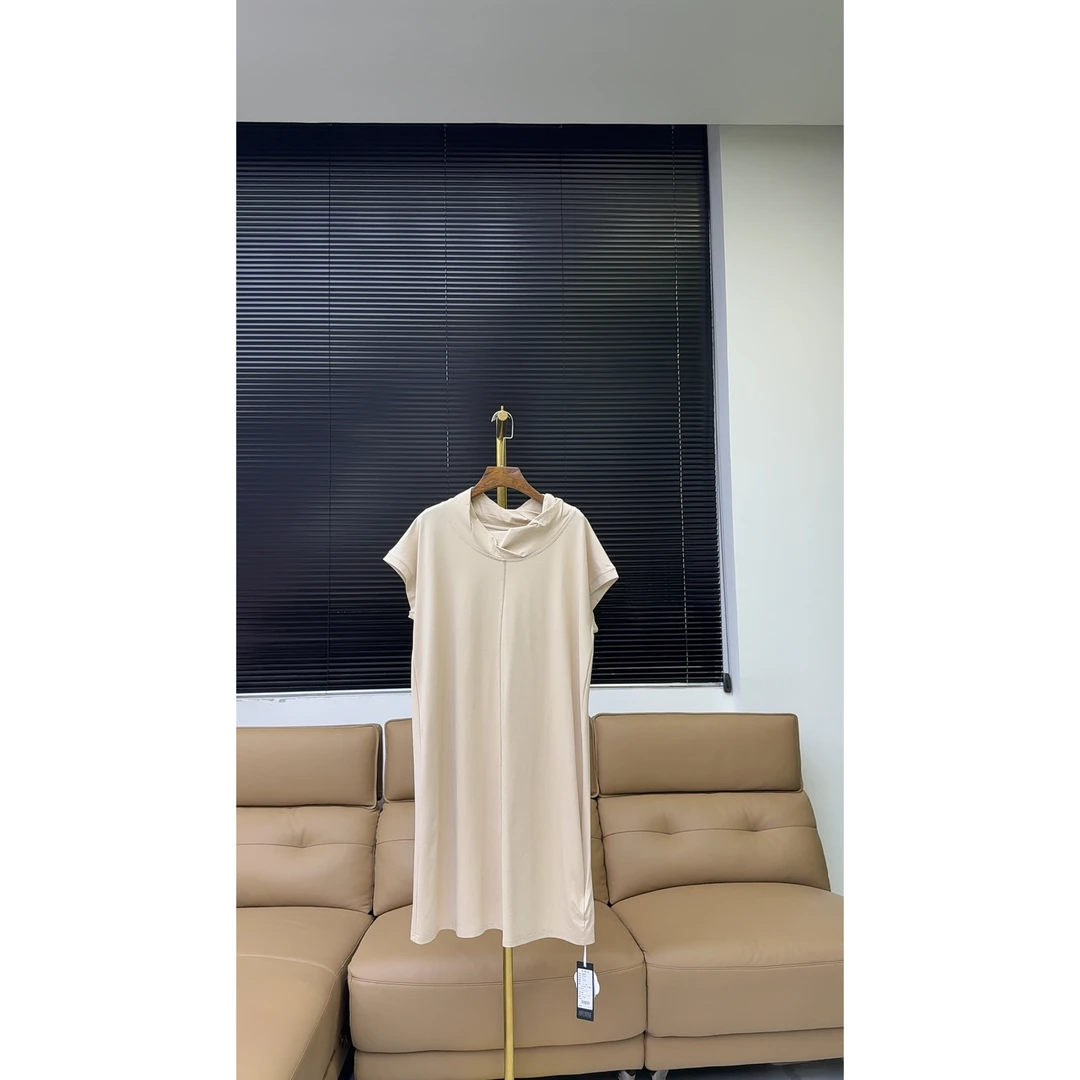 品牌原单高端轻奢夏琳娜连衣裙—卡其—6628