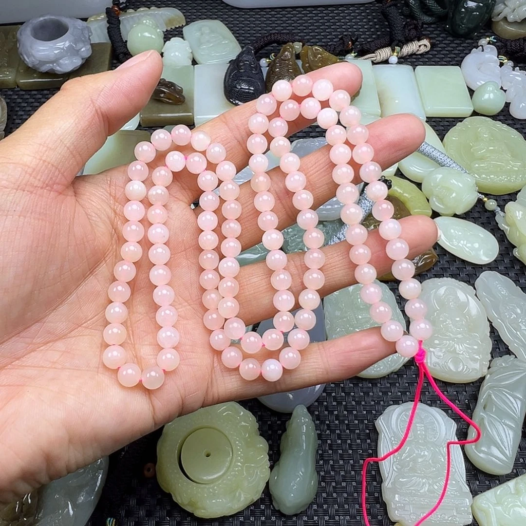 和田玉未镶嵌颈饰卡6多圈