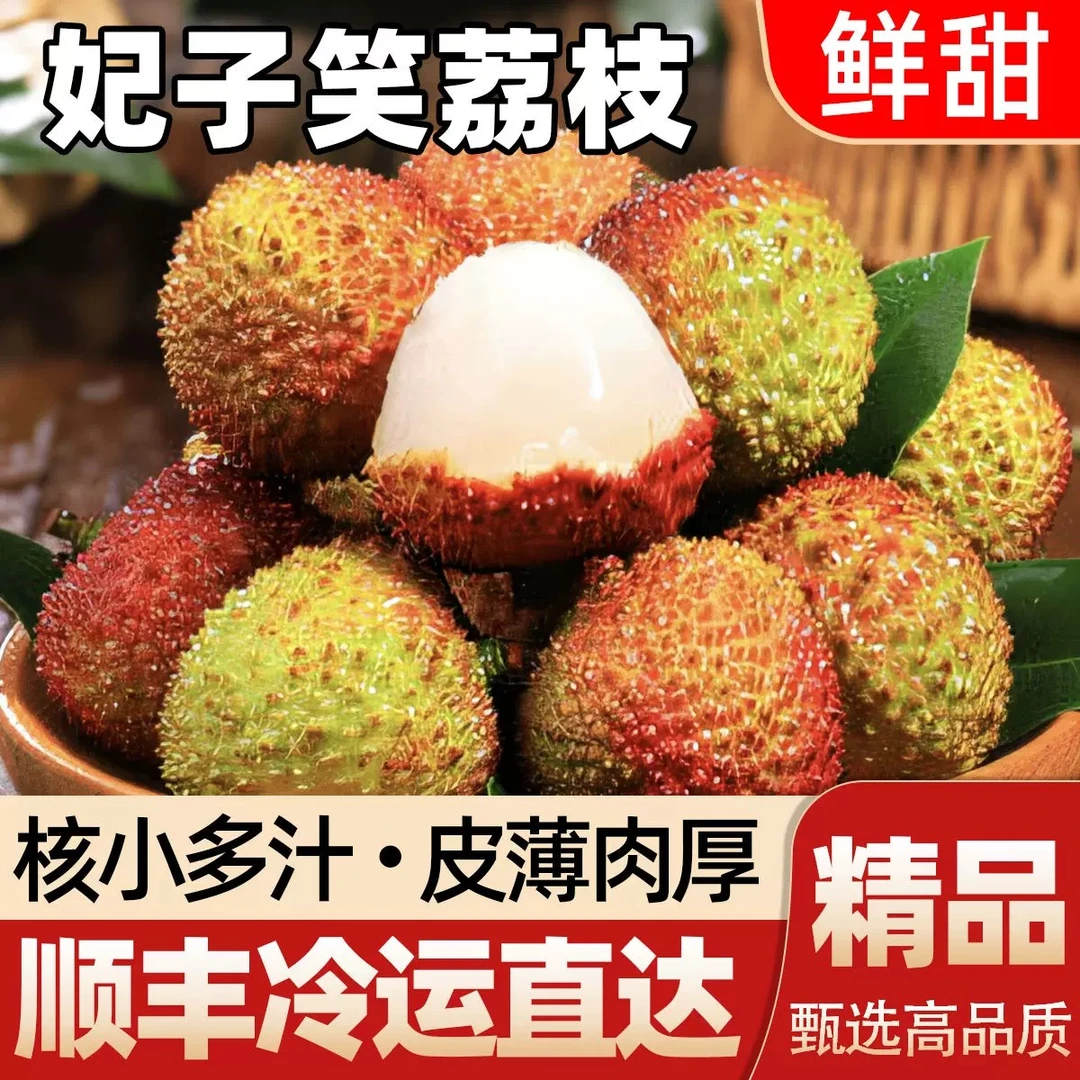 【京东顺丰冷链】广东茂名妃子笑荔枝原产地直发新鲜现摘  XJ