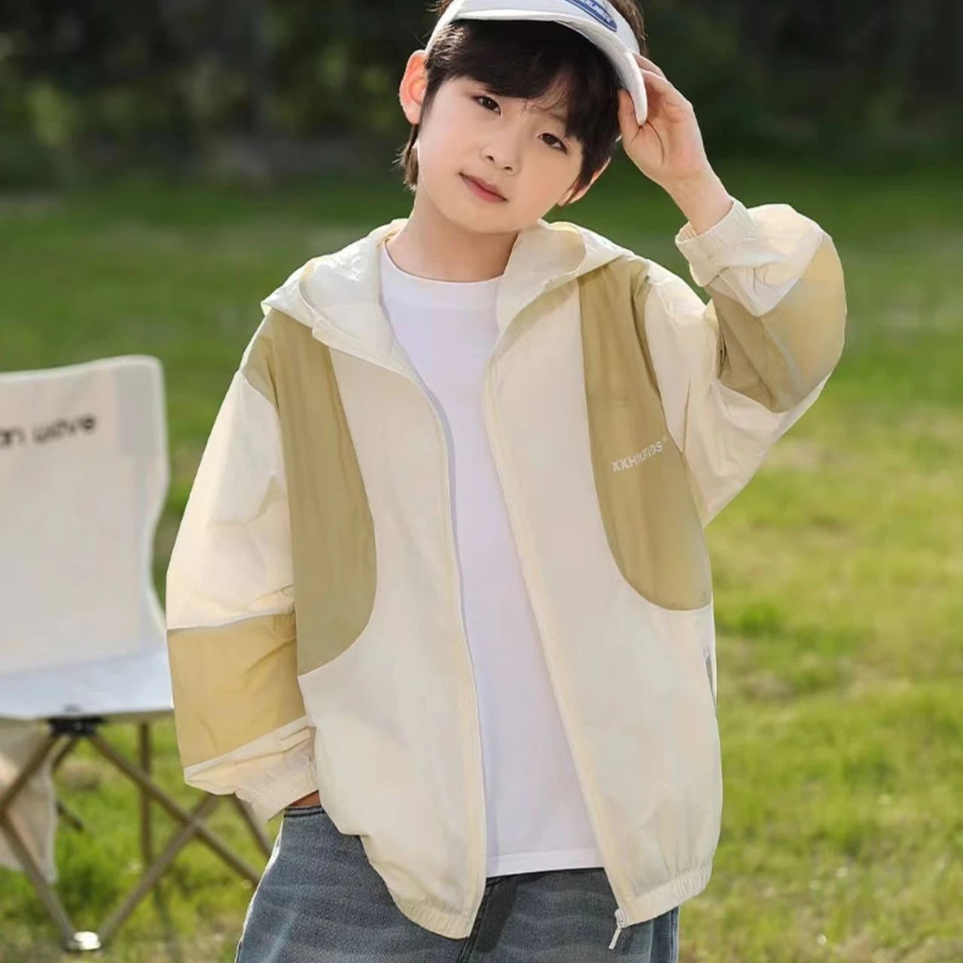 2025新款带帽防晒中大童帅气洋气大方儿童防晒衣