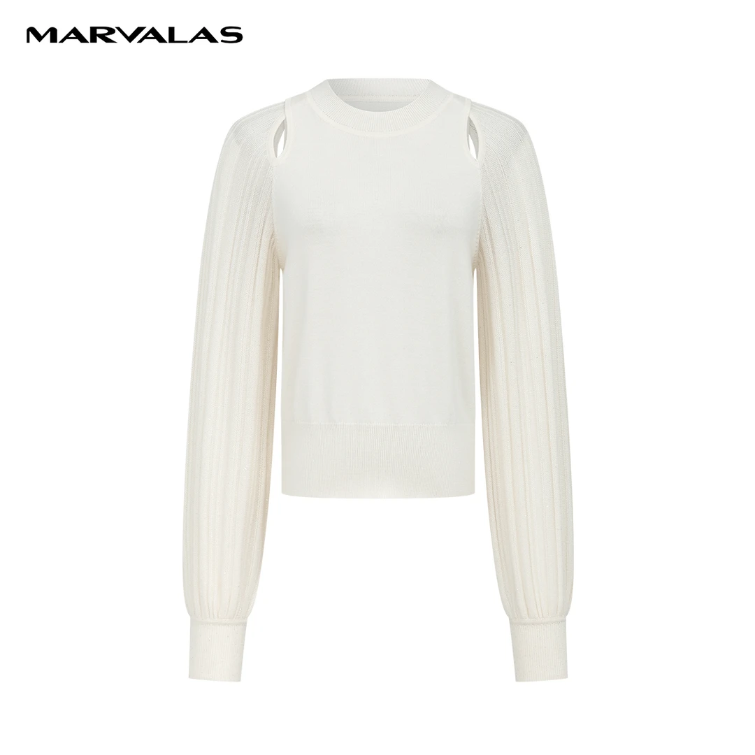 【珊珊专属】曼德诗绵羊毛混纺针织衫2023冬季套头打底衫M7333069