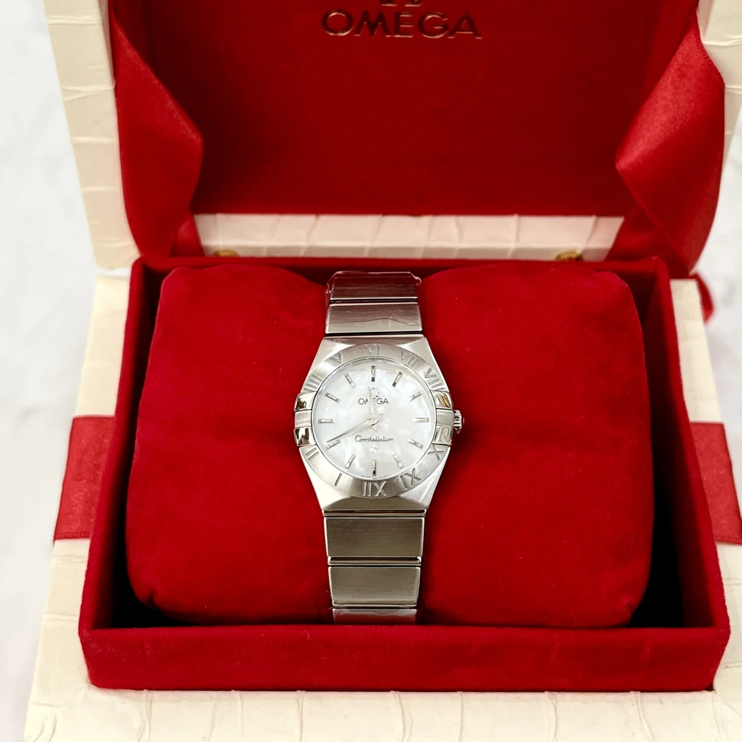 99新 Omega/欧米茄 星座系列贝母盘石英机芯 直径约25mm