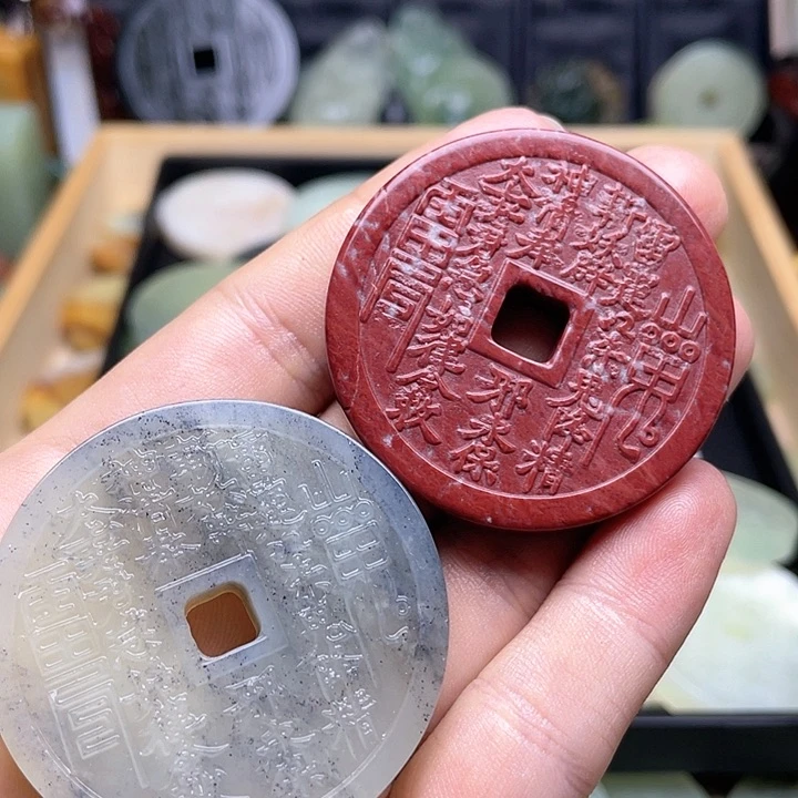 蛇纹石玉挂件未镶嵌十****环