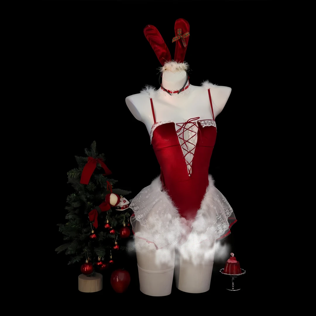 刘掰掰【圣诞萌女郎】2024新款圣诞装性感显白纯欲风居家连体衣