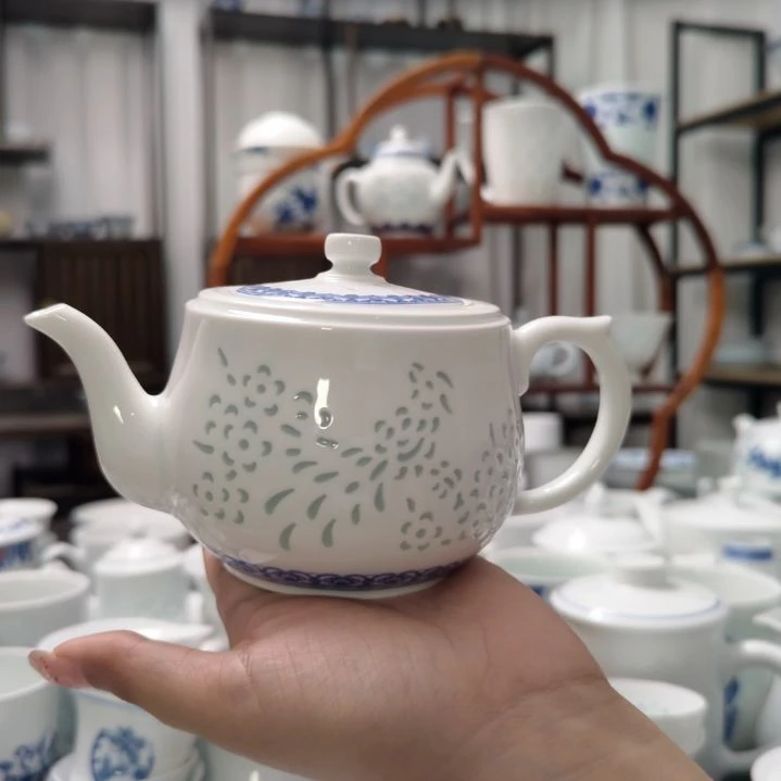 瓷喜上眉梢茶壶一个景德镇