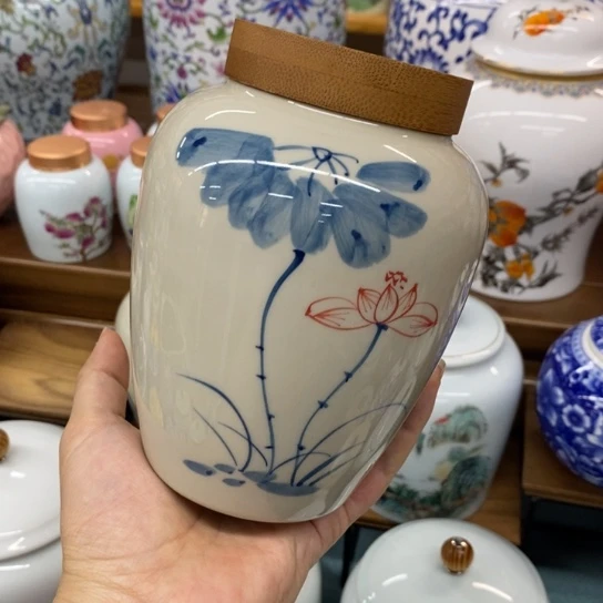 瓷片茶叶罐密封罐储物罐