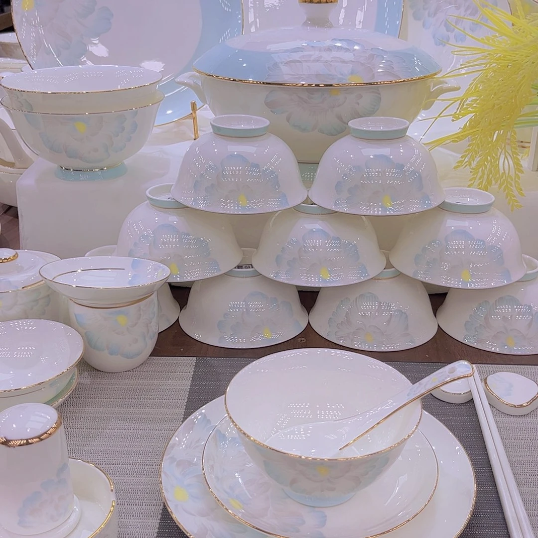 45%以上骨粉骨瓷邂逅碗碟单拍碗碟