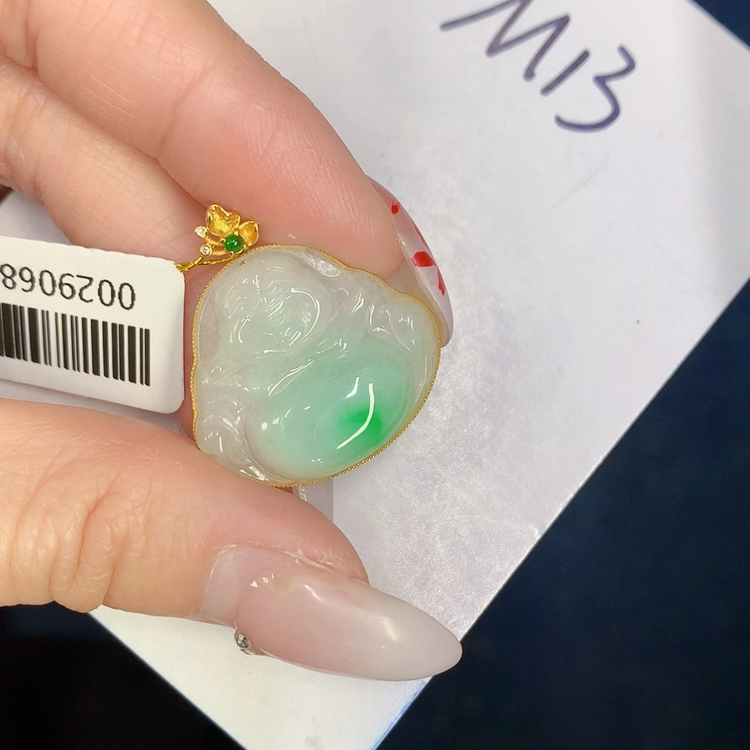 【闪购商品】翡翠颈饰18K金镶嵌000000000