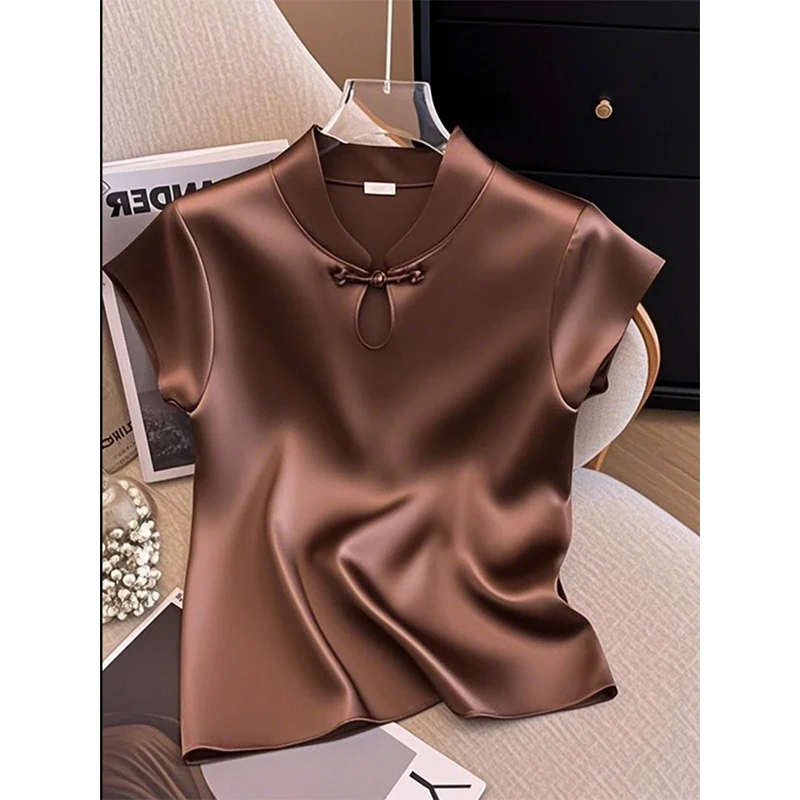 2025夏季新款女装爆款新中式国风设计感轻奢高级感超好看显瘦上衣