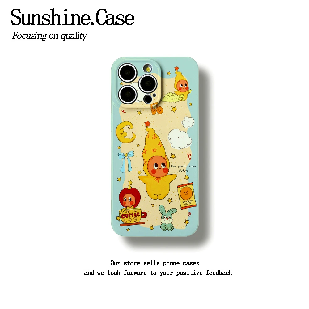 可爱星星人孩菲林软壳适用苹果17华为vivo小米oppo一加防摔手机壳