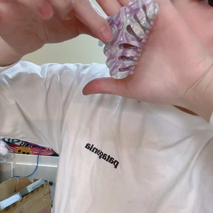 三醋酯纤维福利抓夹随单发紫色