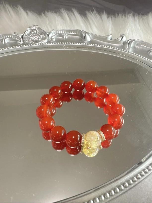 合成金属手链 胭脂扣 12m