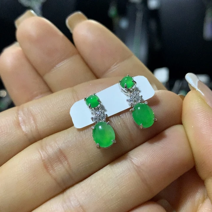翡翠银S925镶嵌戒指