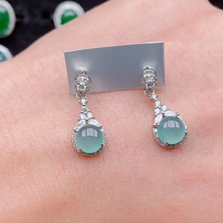 S925银镶嵌纯天然a货翡翠戒指（不含证书，需要请单拍证书链接）