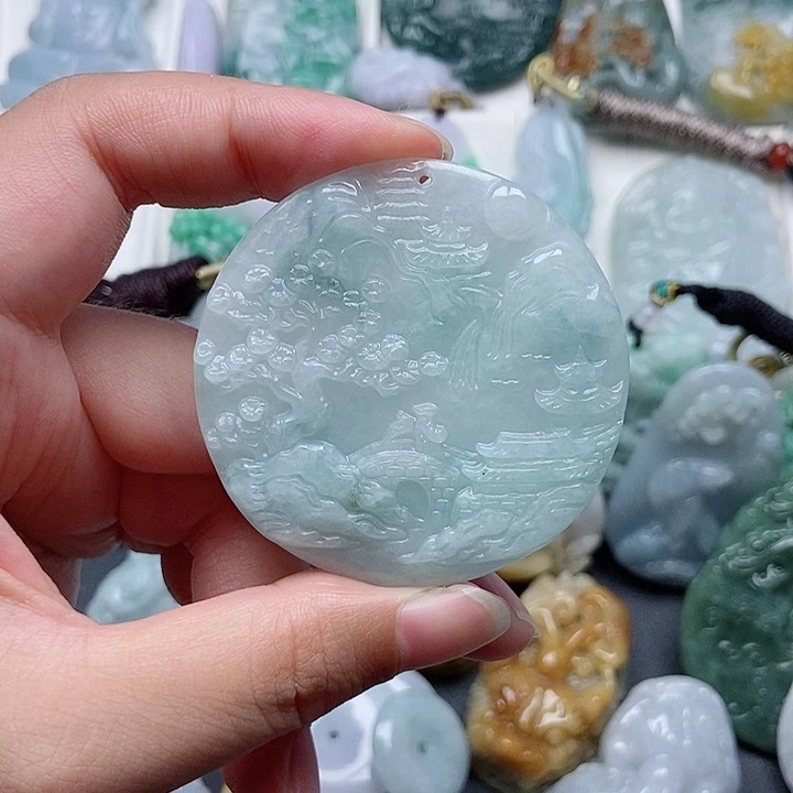 翡翠未镶嵌吊坠(不含链)翡翠