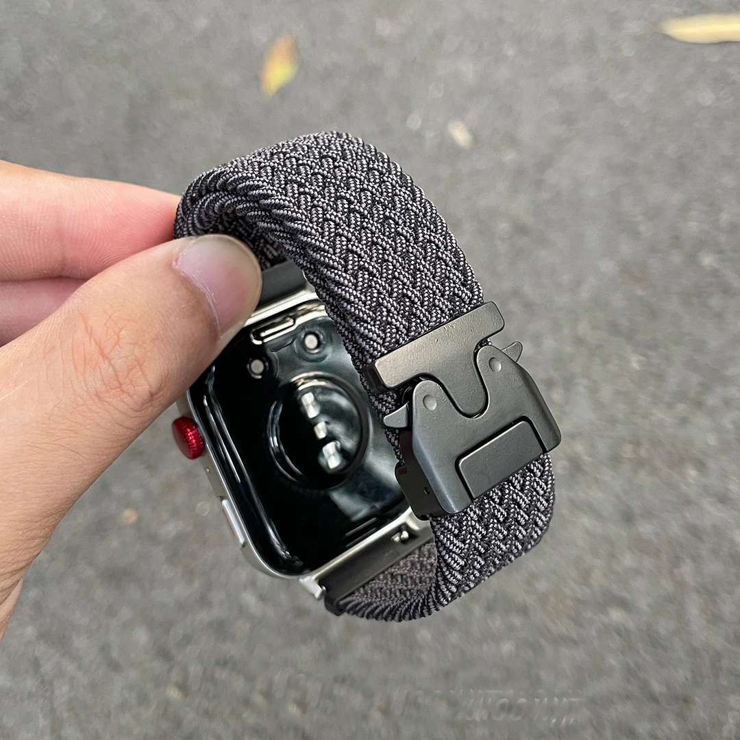 适用华为watchFIT4高级感机甲伞扣编织4pro弹力时尚fit3腕带男女
