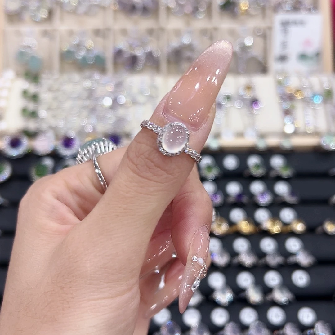 ღ***晓岫玉银S925镶嵌戒指