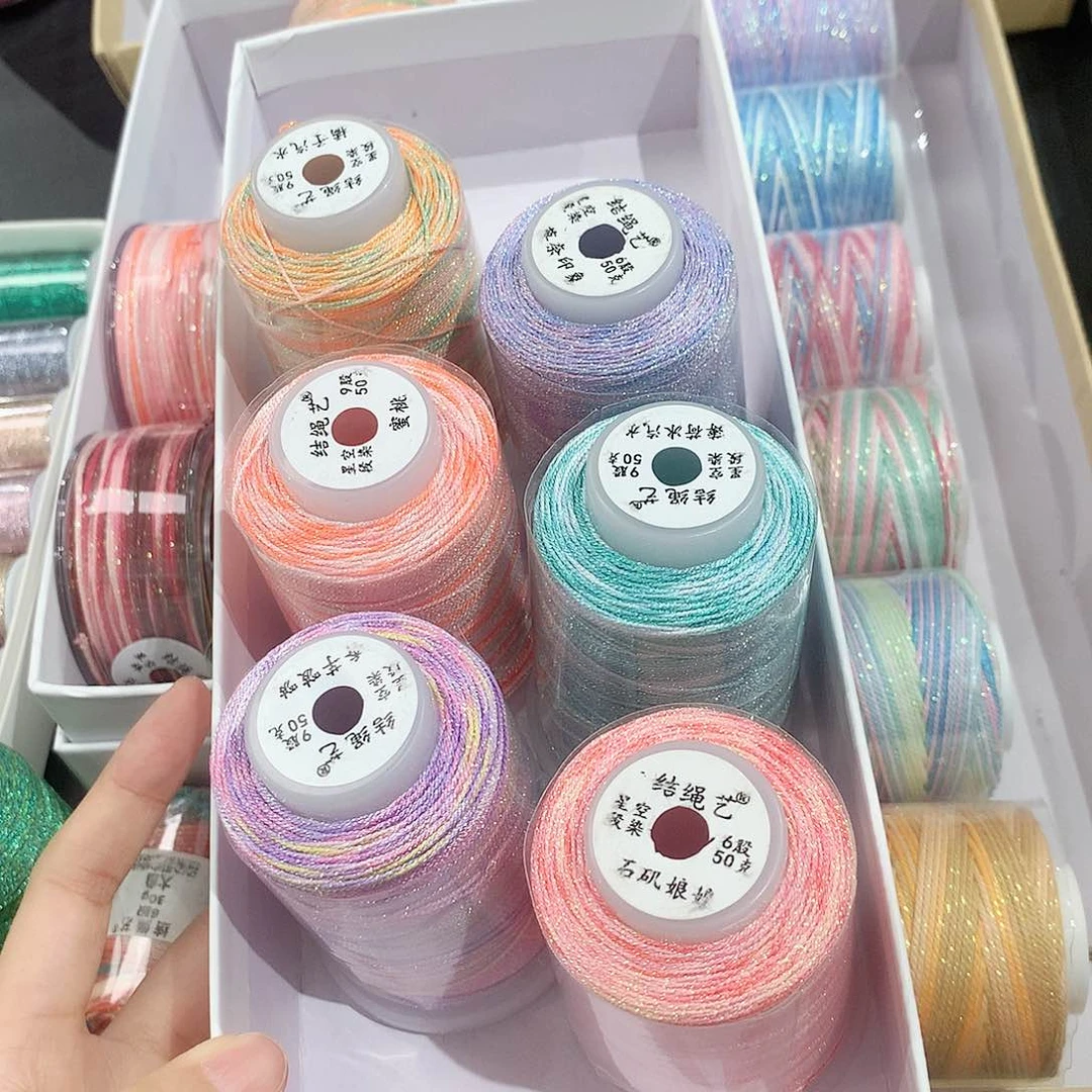 腈纶6股段染石矶、香芋啵啵、薄荷冰、蜜桃、莫奈、石矶50克