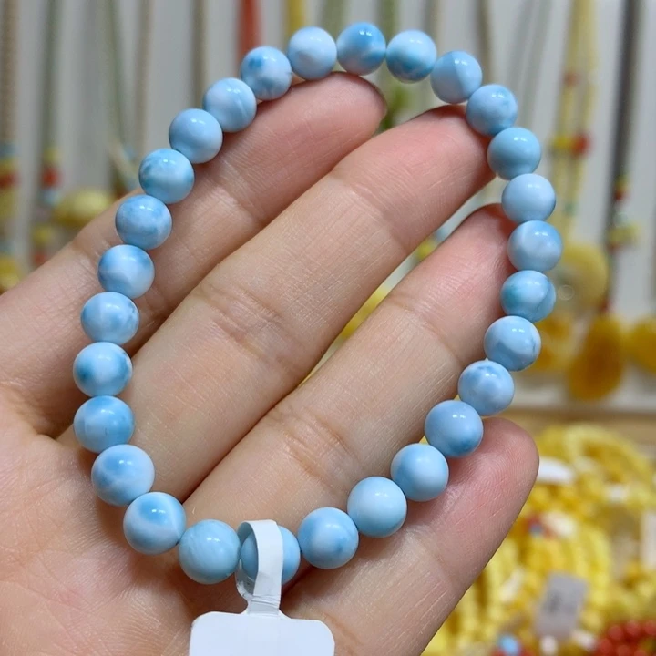 未镶嵌针钠钙石（海纹石）手链6.5mm