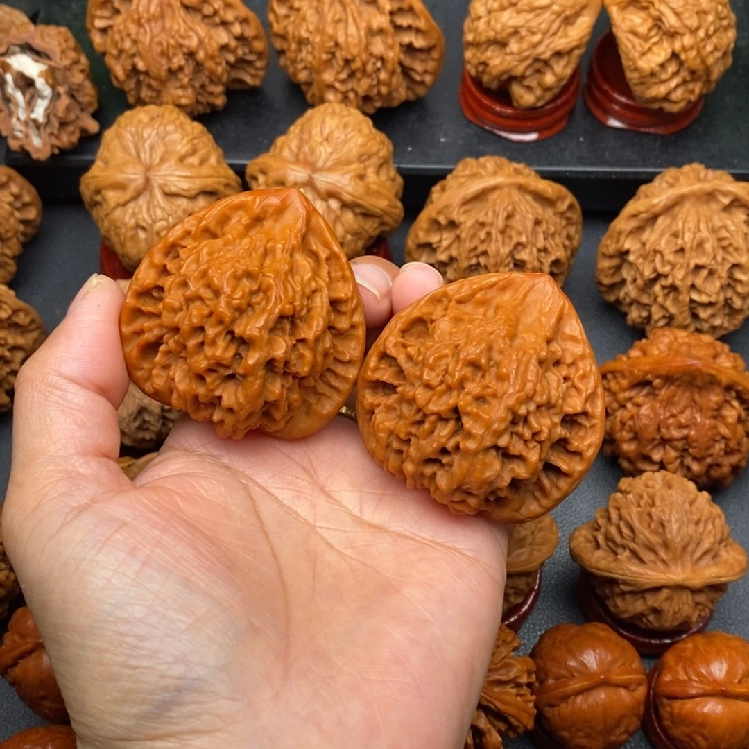 文玩核桃把件48官帽