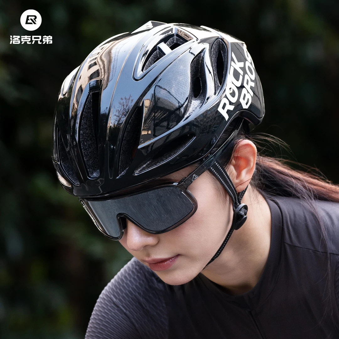 洛克兄弟自行车头盔骑行头盔一体成型公路车山地车安全帽男女装备