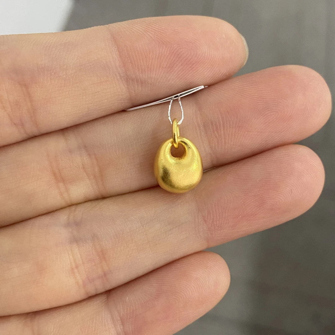 古法胖福吊坠 足金999