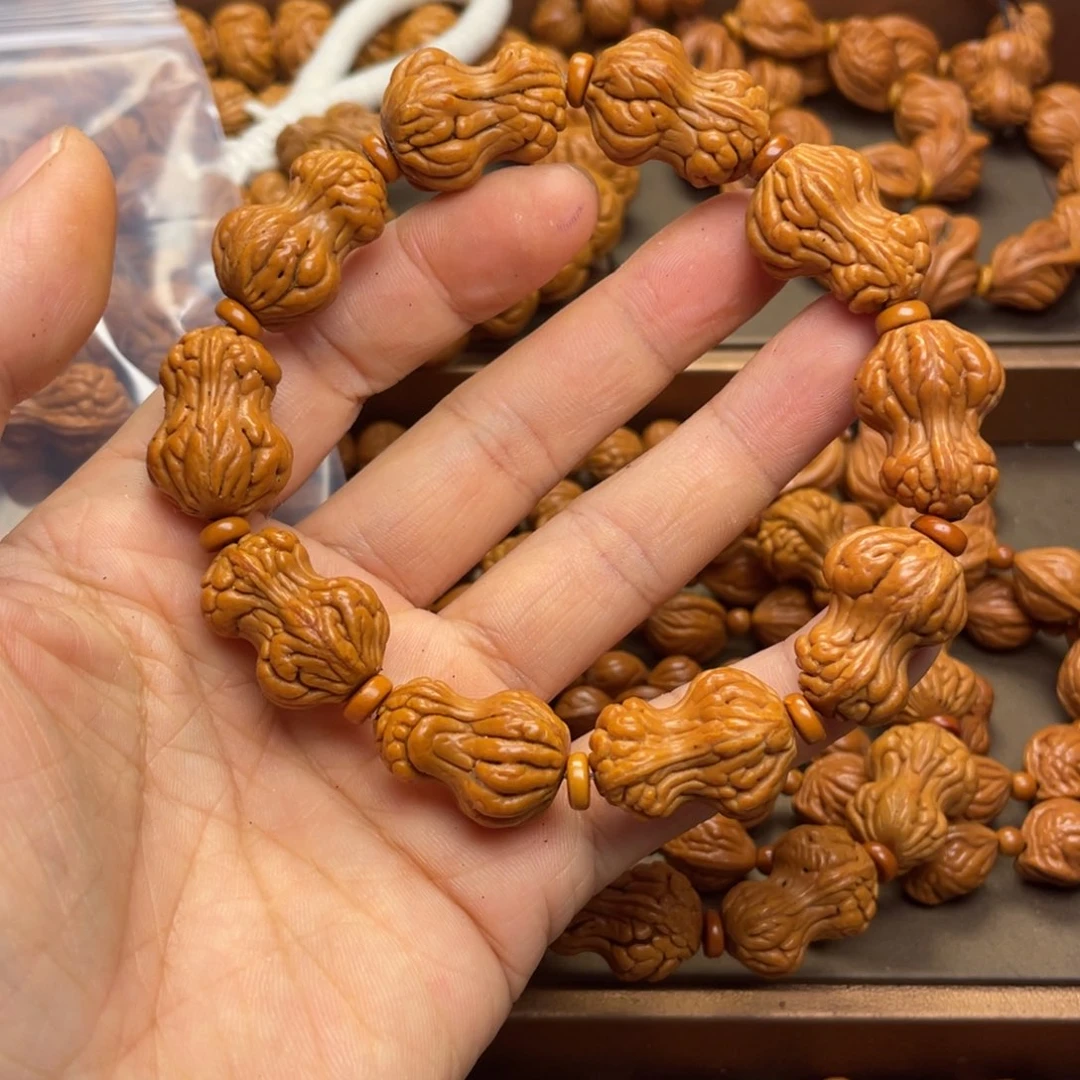 党***量桃核手串龙纹桃核4
