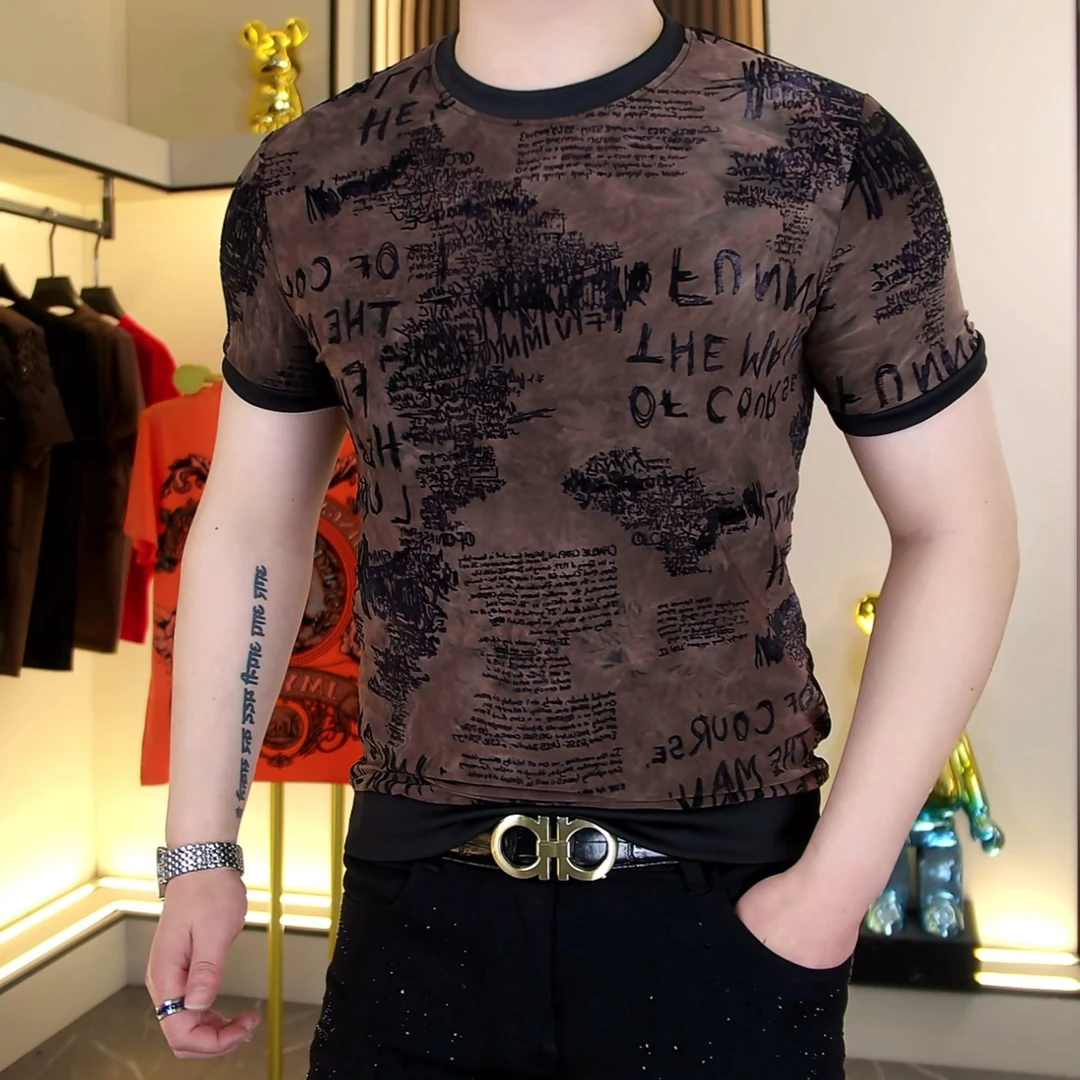 【阿东男装】25002男士夏季时尚潮流透气高品质时尚短袖