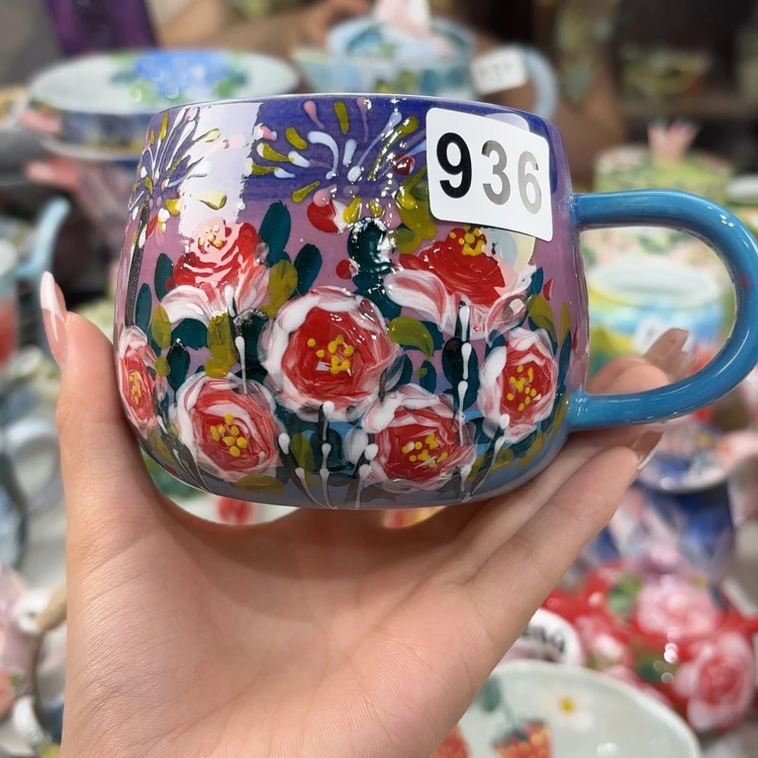 瓷片景德镇手绘高温釉下彩陶瓷茶具