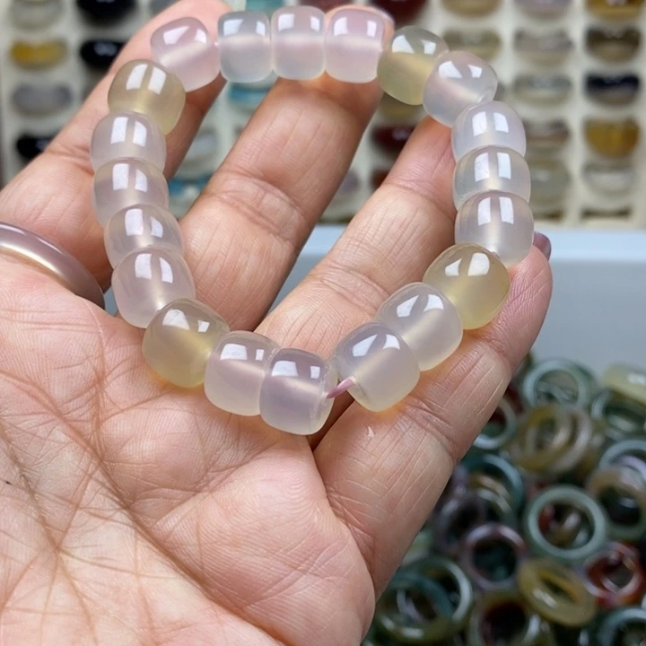 玛瑙/玉髓合金戒指不退不换