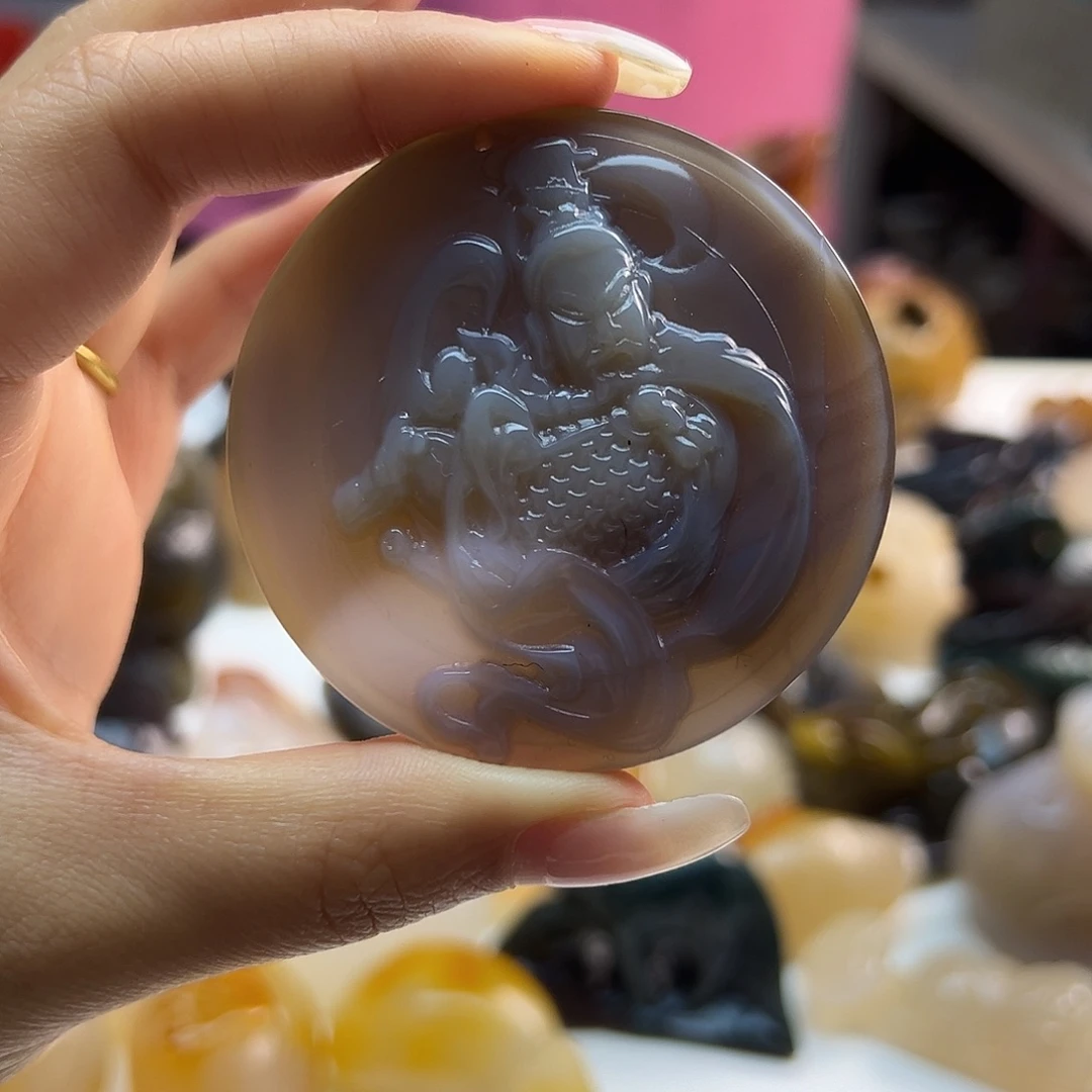 玛瑙/玉髓未镶嵌吊坠(不含链)