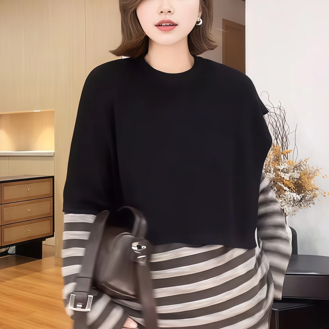 小众慵懒风简约百搭披肩女2025秋季新款大码胖MM减龄洋气休闲外搭