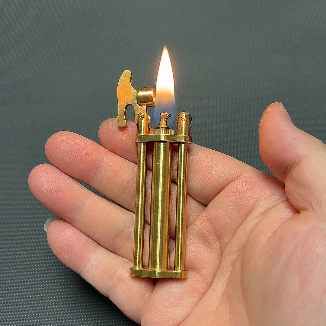 正品豫邦黄铜透明手工煤油打火机经典砂轮煤油打火机包邮煤油机
