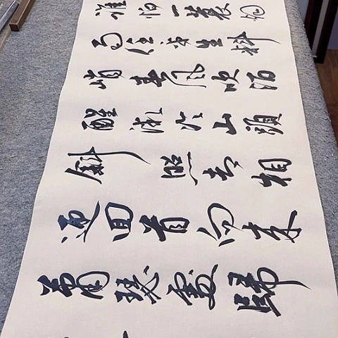 扇子墨*白定风波行书作品