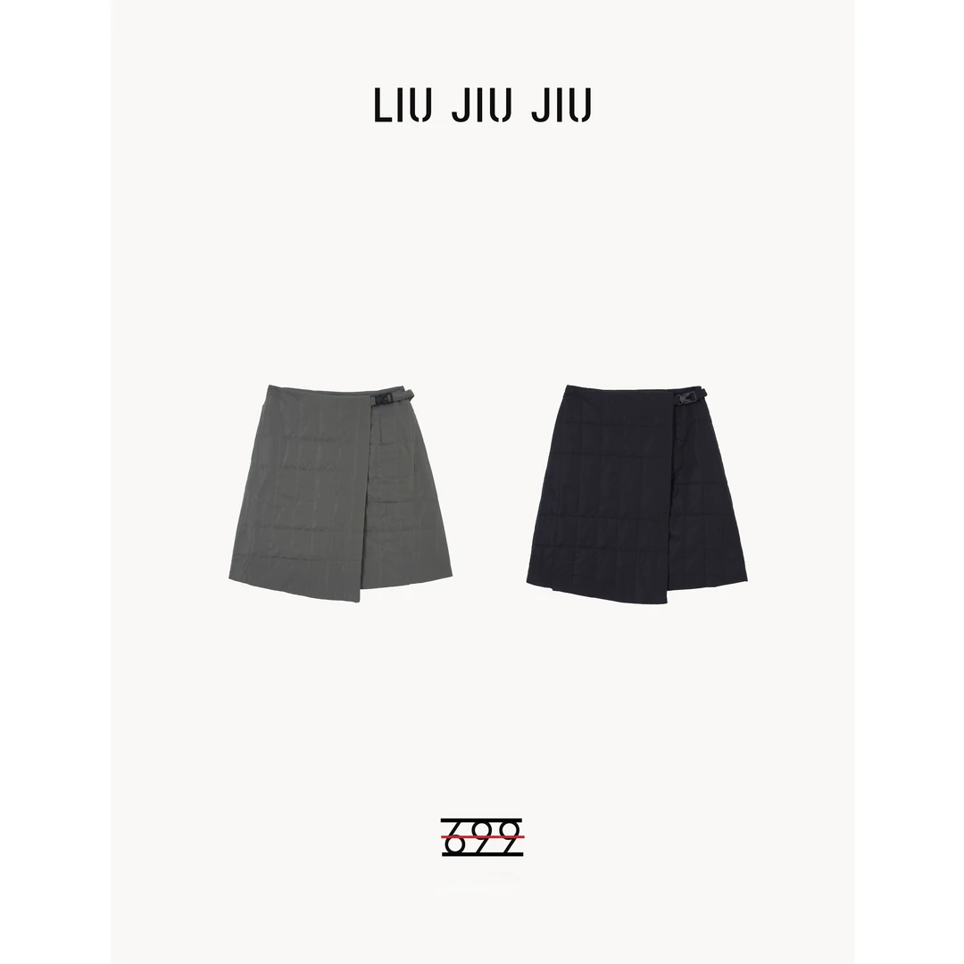 LIUJIUJIU 韩系小众设计可调节时髦高级感百搭片式短裙BQ2896L
