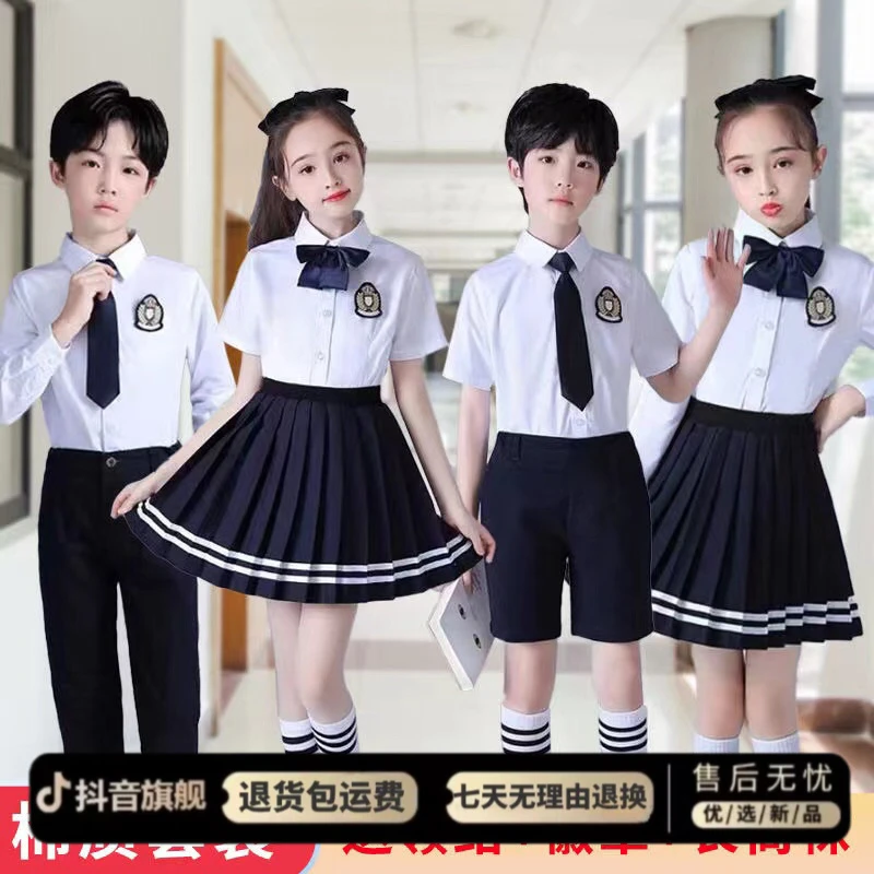 儿童合唱演出服中小学生班服英伦风诗歌朗诵比赛服男女童毕业礼服