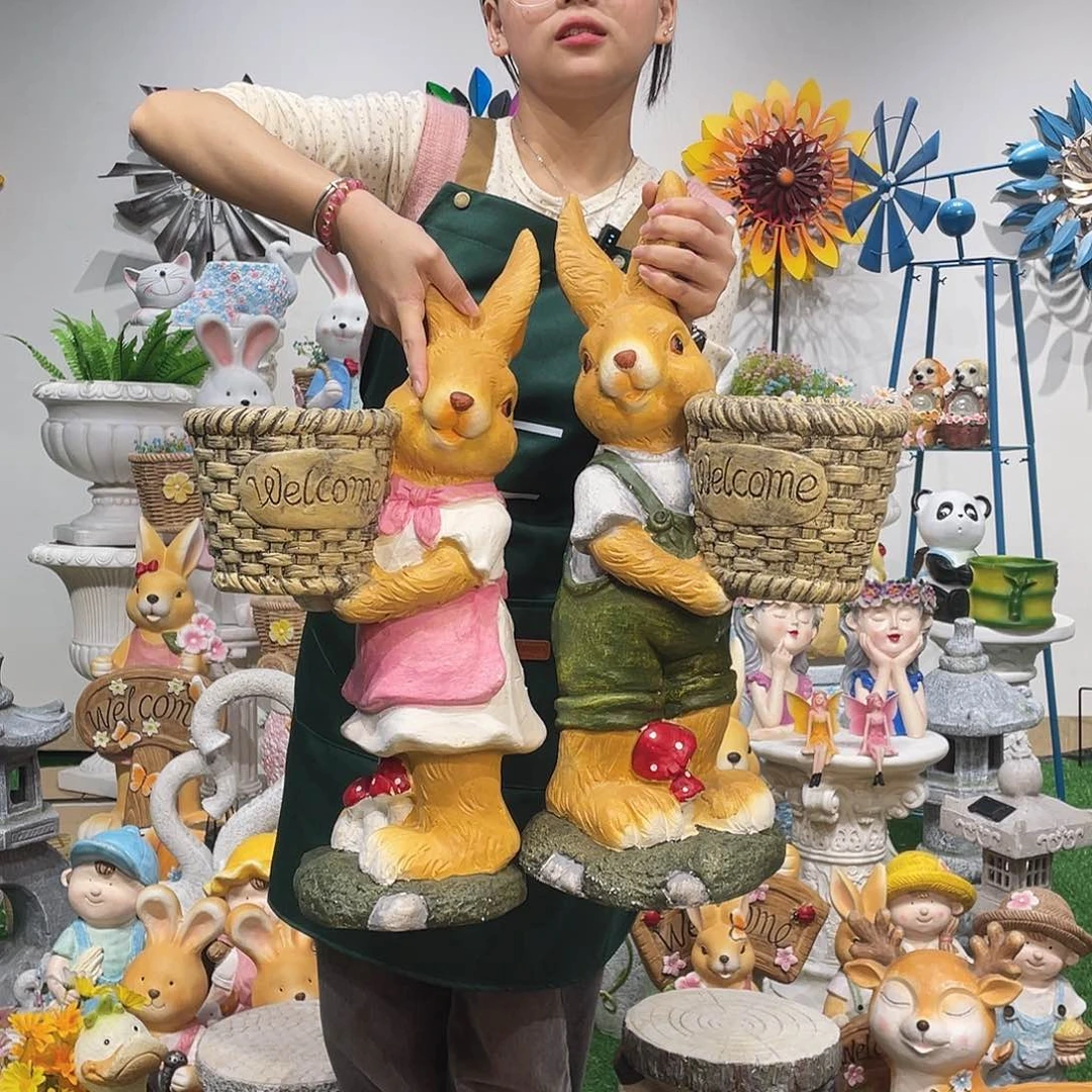 茶宠小号抱盆彼得兔一对