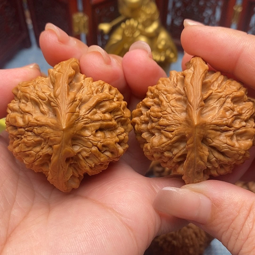 把件文玩核桃48全品麒麟纹官帽